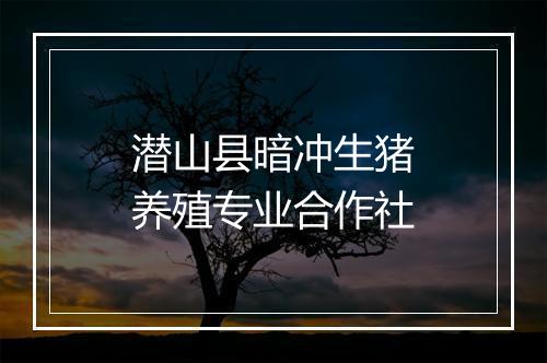 潜山县暗冲生猪养殖专业合作社