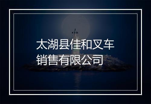 太湖县佳和叉车销售有限公司
