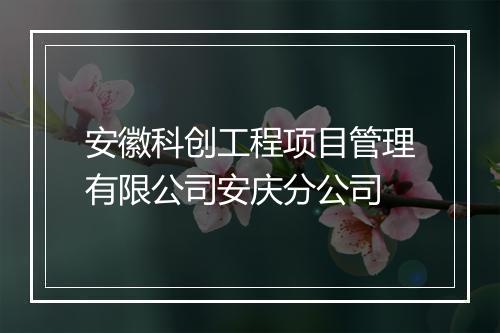 安徽科创工程项目管理有限公司安庆分公司