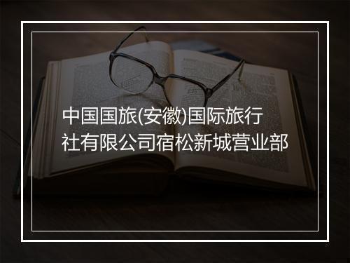 中国国旅(安徽)国际旅行社有限公司宿松新城营业部