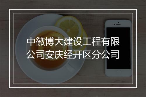 中徽博大建设工程有限公司安庆经开区分公司