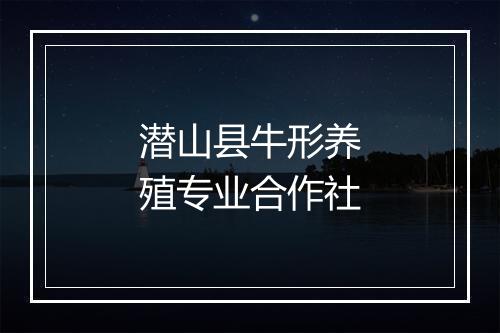 潜山县牛形养殖专业合作社