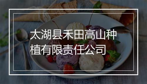 太湖县禾田高山种植有限责任公司