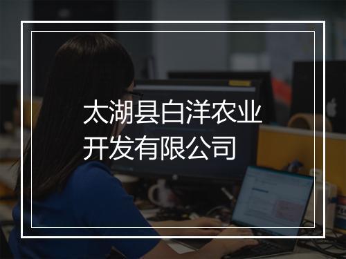 太湖县白洋农业开发有限公司
