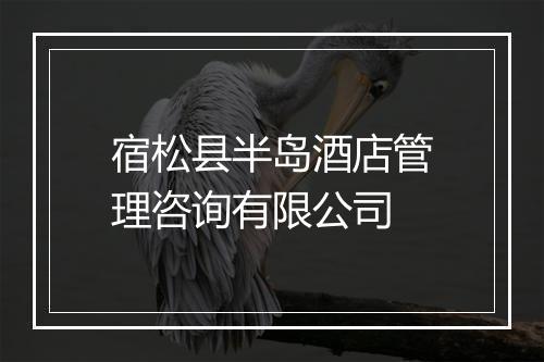 宿松县半岛酒店管理咨询有限公司