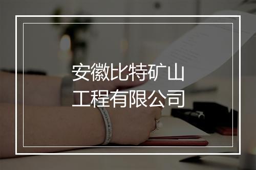 安徽比特矿山工程有限公司