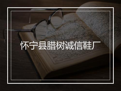 怀宁县腊树诚信鞋厂