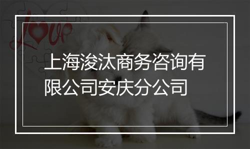 上海浚汰商务咨询有限公司安庆分公司