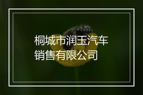桐城市润玉汽车销售有限公司