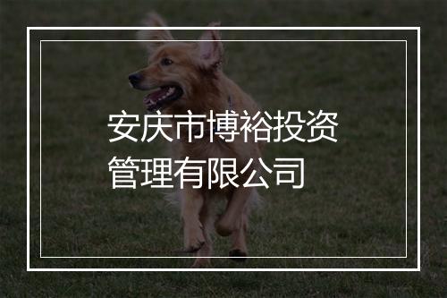 安庆市博裕投资管理有限公司