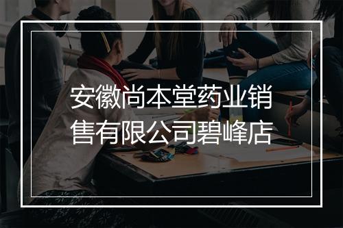 安徽尚本堂药业销售有限公司碧峰店