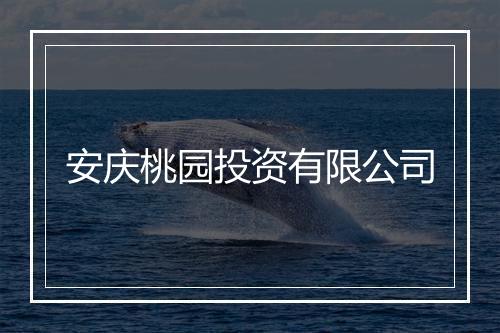 安庆桃园投资有限公司