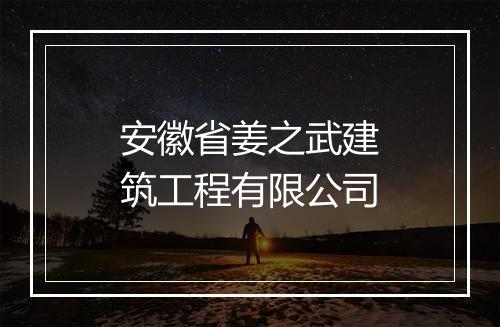 安徽省姜之武建筑工程有限公司