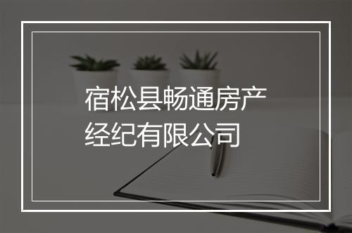 宿松县畅通房产经纪有限公司