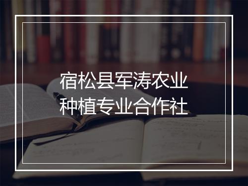 宿松县军涛农业种植专业合作社