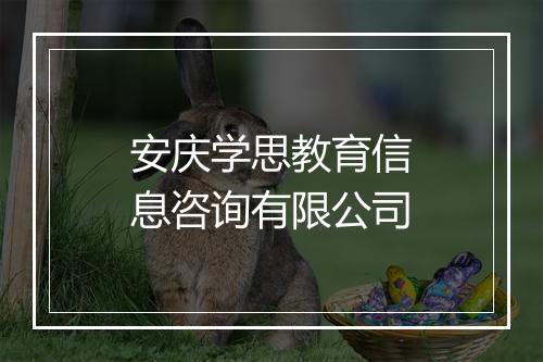 安庆学思教育信息咨询有限公司