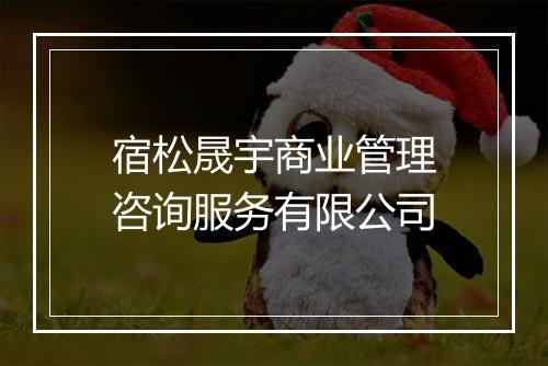 宿松晟宇商业管理咨询服务有限公司