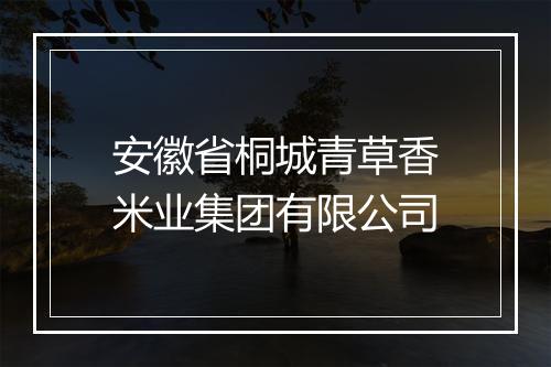 安徽省桐城青草香米业集团有限公司