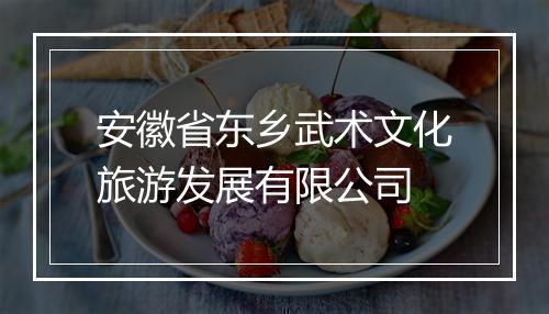 安徽省东乡武术文化旅游发展有限公司
