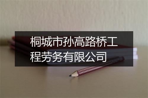 桐城市孙高路桥工程劳务有限公司