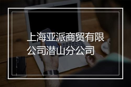 上海亚派商贸有限公司潜山分公司