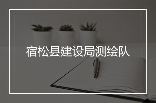宿松县建设局测绘队