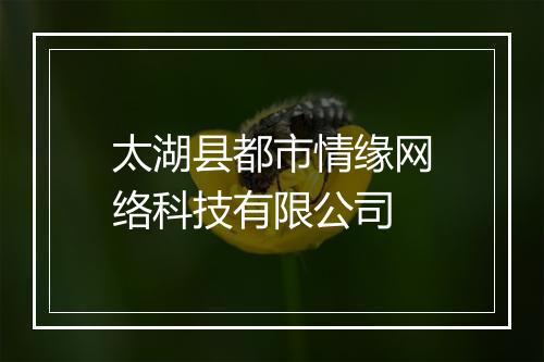 太湖县都市情缘网络科技有限公司