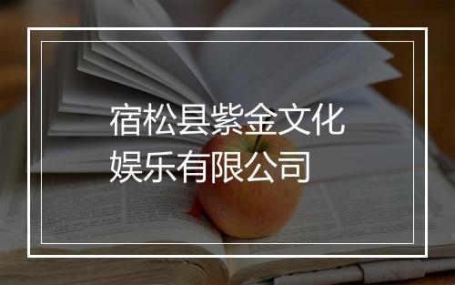 宿松县紫金文化娱乐有限公司