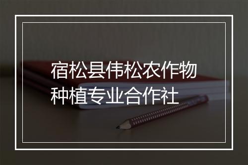 宿松县伟松农作物种植专业合作社
