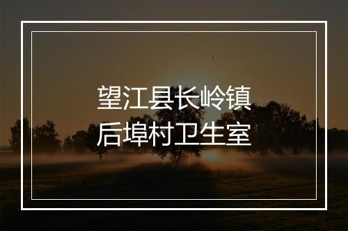 望江县长岭镇后埠村卫生室