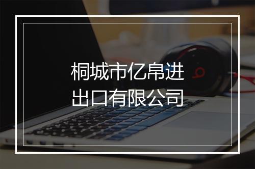 桐城市亿帛进出口有限公司