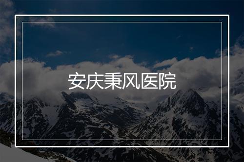 安庆秉风医院