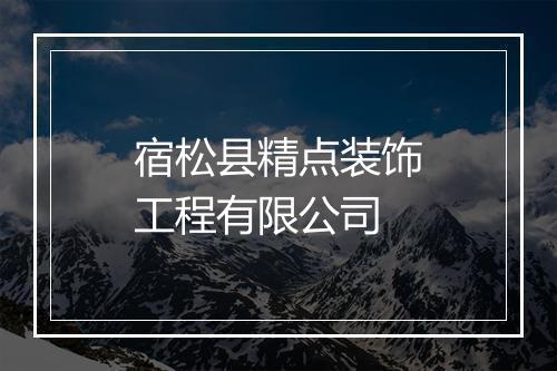 宿松县精点装饰工程有限公司