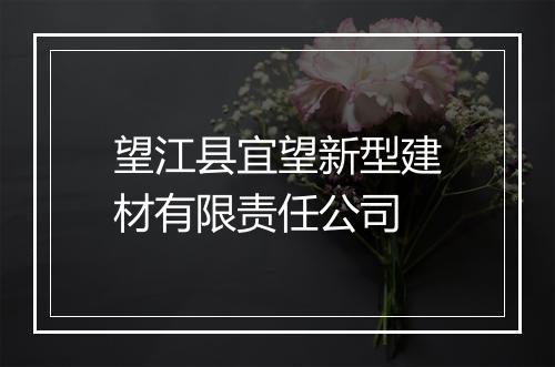望江县宜望新型建材有限责任公司