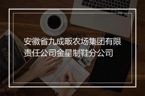 安徽省九成畈农场集团有限责任公司金星制鞋分公司