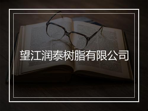 望江润泰树脂有限公司