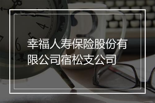 幸福人寿保险股份有限公司宿松支公司