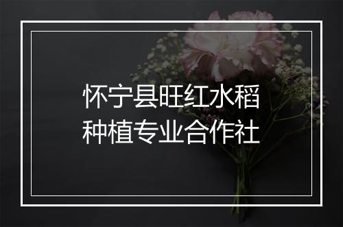 怀宁县旺红水稻种植专业合作社