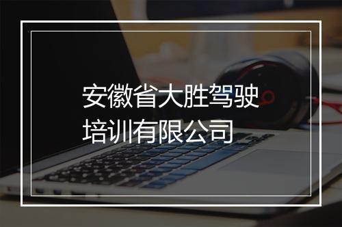 安徽省大胜驾驶培训有限公司