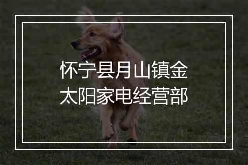 怀宁县月山镇金太阳家电经营部