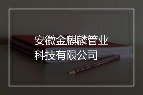安徽金麒麟管业科技有限公司