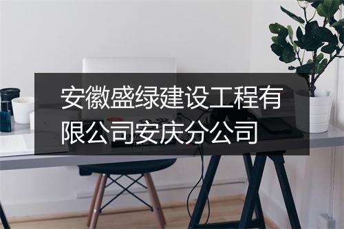 安徽盛绿建设工程有限公司安庆分公司