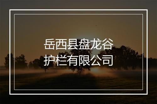 岳西县盘龙谷护栏有限公司