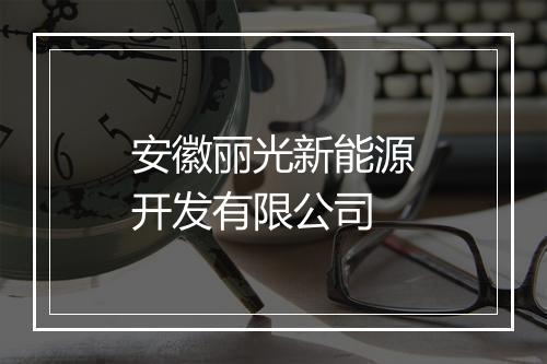 安徽丽光新能源开发有限公司