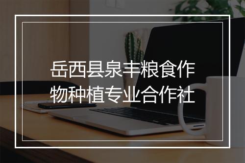 岳西县泉丰粮食作物种植专业合作社