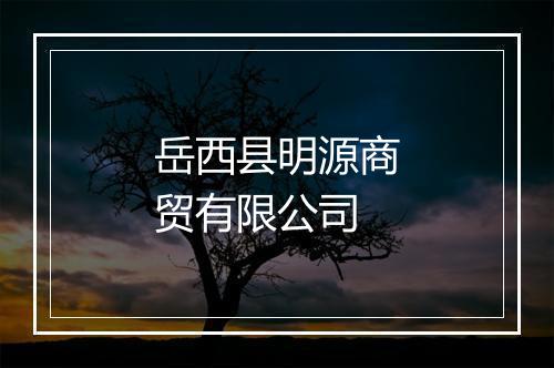 岳西县明源商贸有限公司