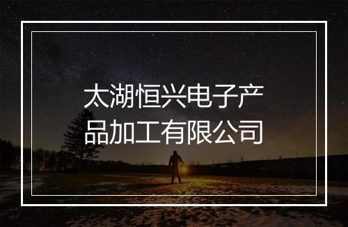 太湖恒兴电子产品加工有限公司