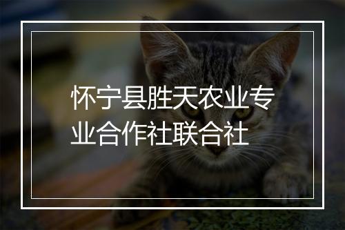 怀宁县胜天农业专业合作社联合社