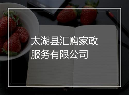 太湖县汇购家政服务有限公司