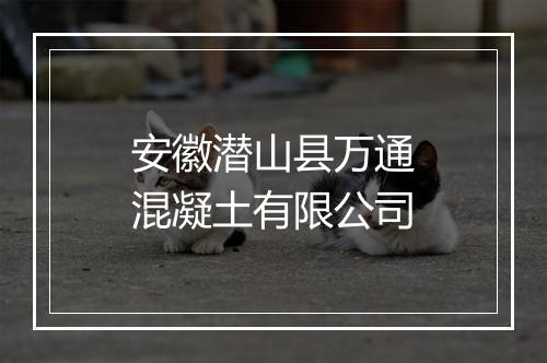 安徽潜山县万通混凝土有限公司